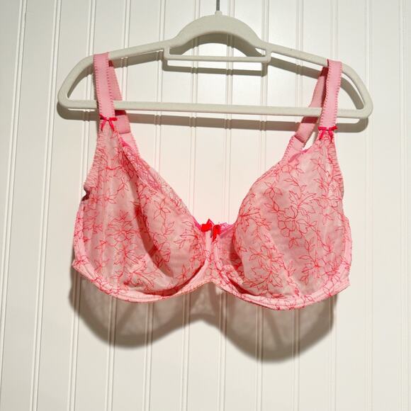 Freya Boho Pink Flambé Lace Bra Underwire 36I - Picture 2 of 6